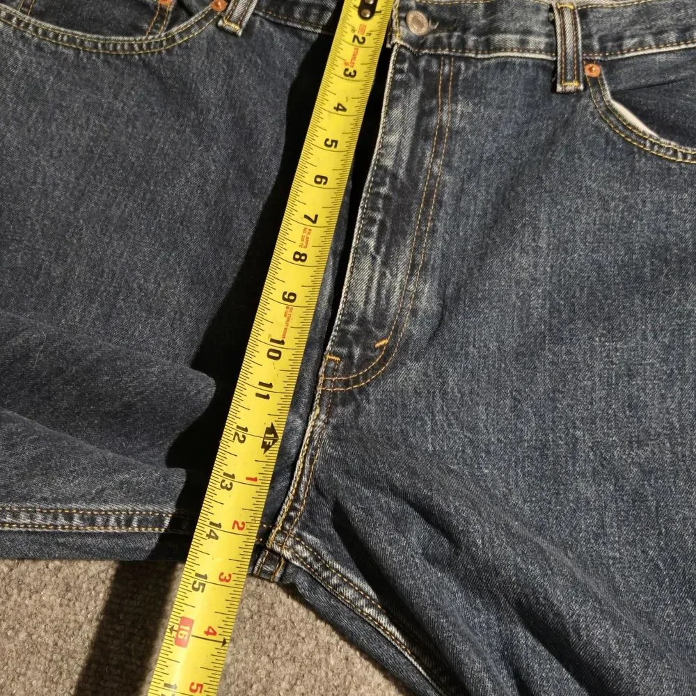 Levis Denim Jeans 550 Mens Size 42x29 Blue Dark Wash Slight Taper EUC Casual